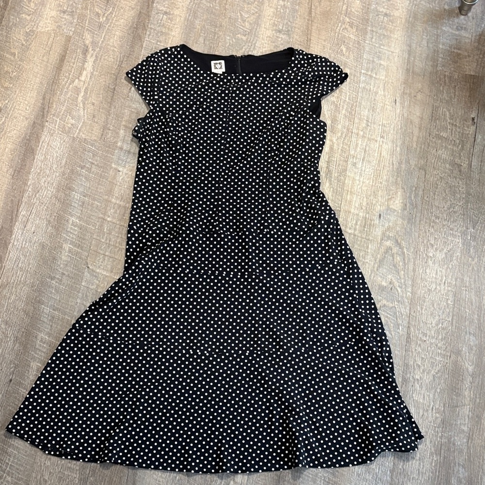 Anne Klein Dress - Black and White Dots